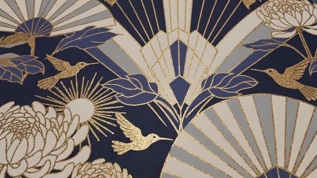 Traditional Japanese floral pattern design.