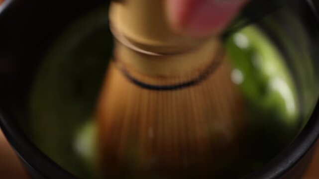 Matcha processing in the shop.