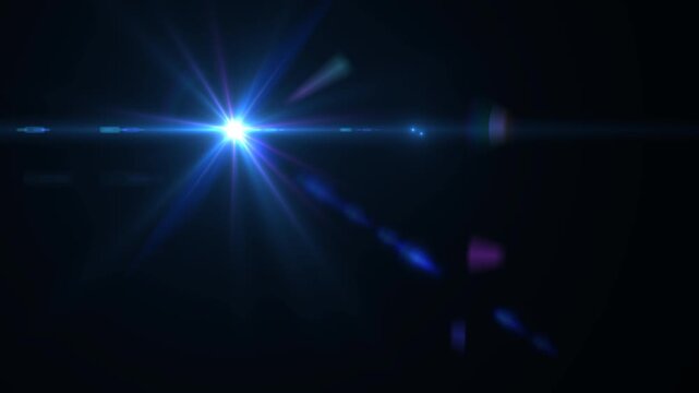 camera lens flare blue pink light and rays flicker glowing isolated on transparent background,png video stream overlay design element