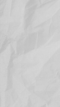 Vertical Animated White Crumpled Paper Texture Background