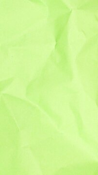 Vertical Abstract Animation of Gentle Crumpled Light Green Paper Texture Background