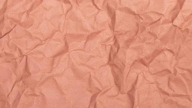 Abstract Animation of Crumpled Brown Craft Paper Texture Background