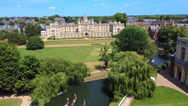 River Cam Punts by St John's 4K Drone Footage