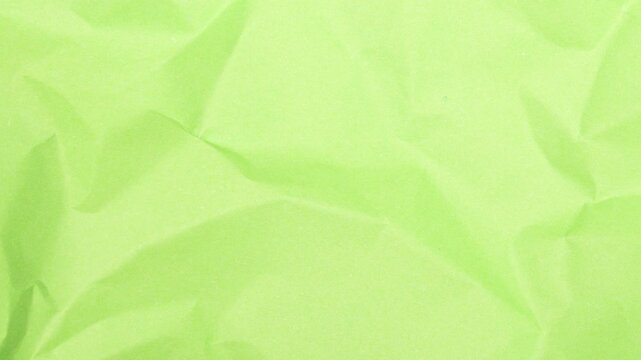 Abstract Animation of Gentle Crumpled Light Green Paper Texture Background