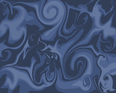 Doodle pattern line art inspired by marble luxury textile art illustration background drawing that can be used for sticker, print design, book, scrapbook, icon, decorative, etc. with blue color