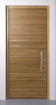 Still life of a wooden entrance door