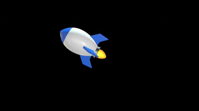 Growth strategy rocket launch on transparent background for startup growth, product launch, innovation, business success, career growth, goal achievement