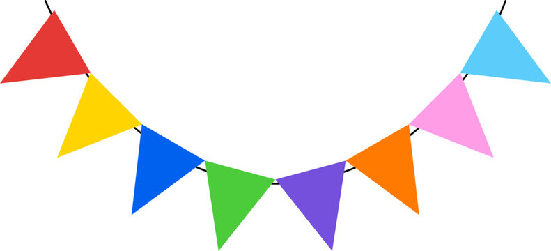 Colorful Triangle Bunting Flag Decoration