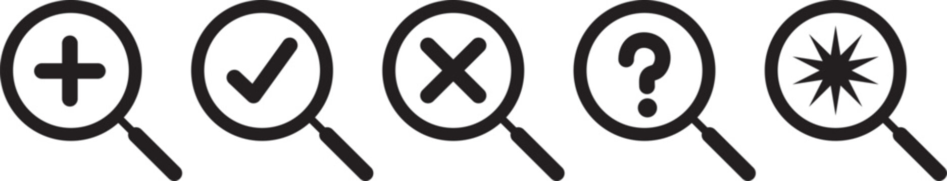Online resource research guide highlighting a magnifying glass icons minimalist design sign for educational platform lookup bars and digital library index interfaces.