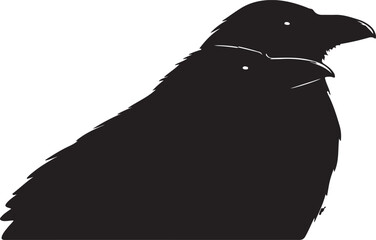 Fototapeta premium Common Raven silhouette collection vector bird wildlife design.