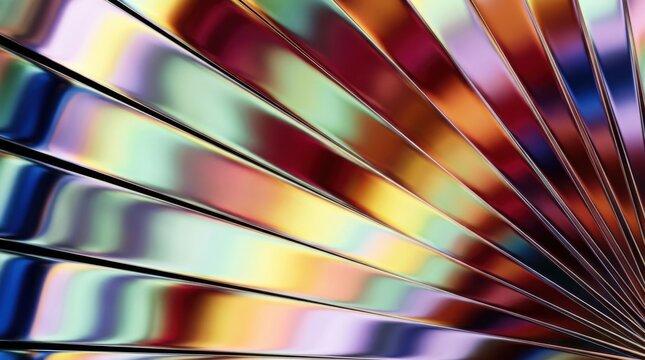 Abstract colorful background with dynamic rainbow light motion waves and speed lines, vibrant energy explosion design with blur texture and bright night pattern illustration