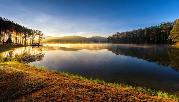 Morning Light At Pang Ung Lake