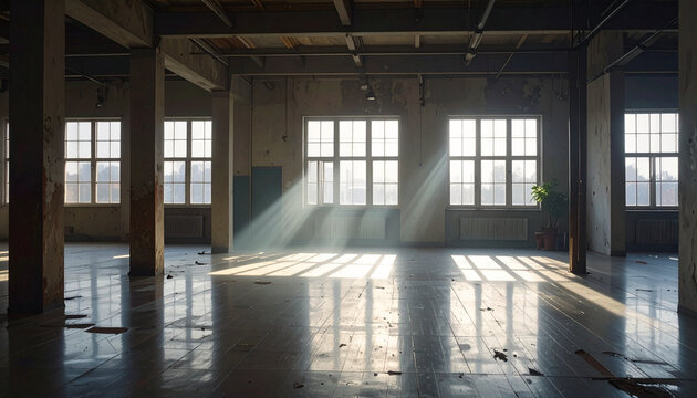Empty Industrial Loft Interior