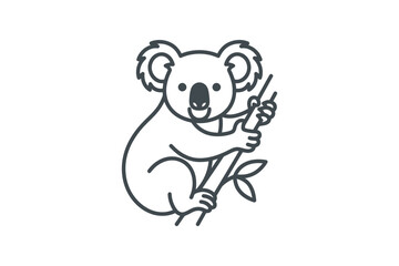 Fototapeta premium Minimalist Koala Bear Vector Illustration