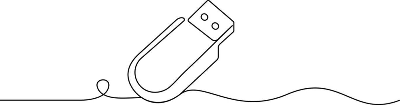 Continuous line drawing Simple, minimalist wireless mouse icon, computer peripheral symbol, line art design, technology illustration