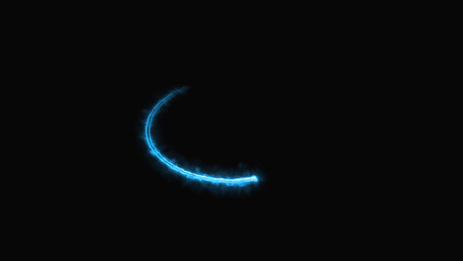 Blue arc animation features a modern layout. This blue arc animation represents network data security. Abstract blue arc animation background template design. © BIJLI