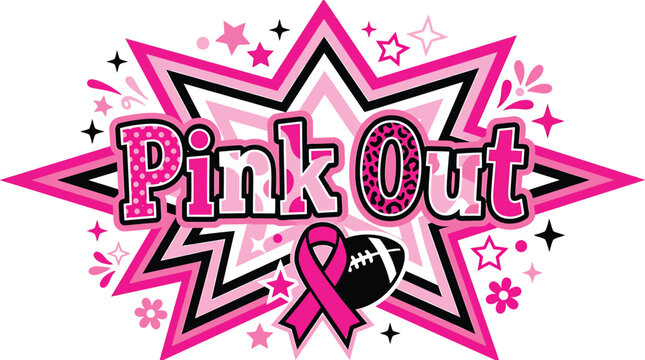 Pink out for breast cancer awareness in october halloween football fundraiser