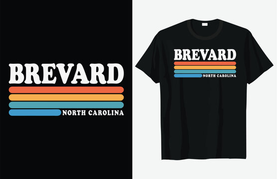 Brevard North Carolina T shirt Design Vector Illustration