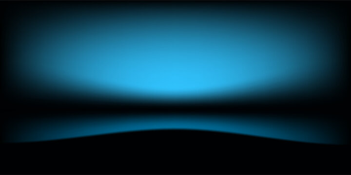 Abstract gradient podium background. blue empty 3d studio backdrop. Clean scene for product presentation mockup template. Vector illustration.