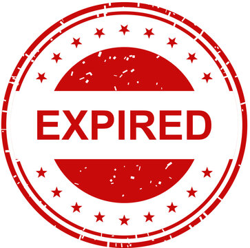 Red expired stamp with distressed effect Vector, illustration
