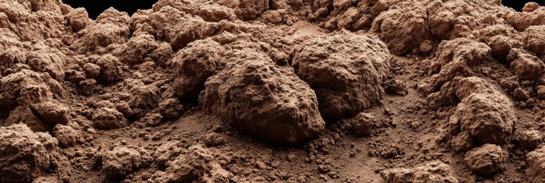Natural Dusty Ground Texture Featuring Brown Fertile Soil Clods And Earthy Surface Land Background