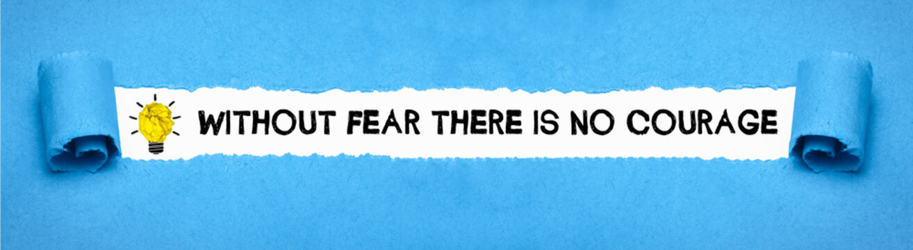 Without fear there is no courage