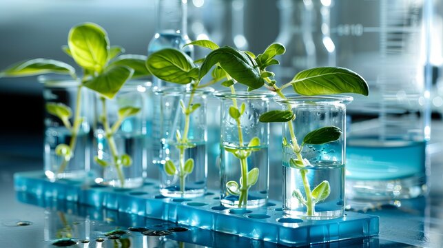 Investigating plant growth and research insights in a laboratory for science and biotechnology