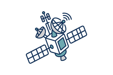 Artificial Satellite Vector Illustration © Konco