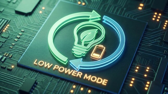 Energy saving concept low power icon