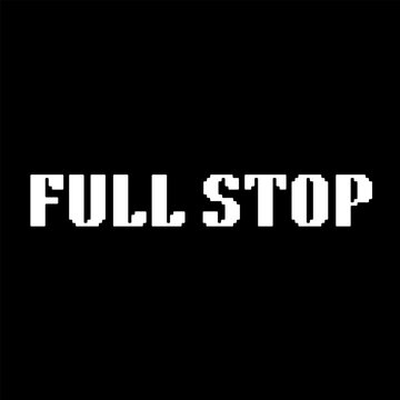Vector Text Illustration of Full Stop.