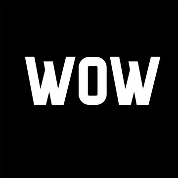 Vector Text Illustration of WOW.