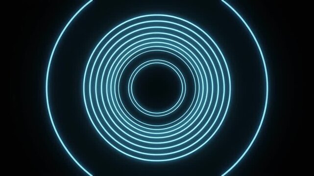 Image photo animation rotates abstract blue concentric circles. Segmented vector layers display precise indicator tracks. Minimal graphics templates overlay engineering layouts.