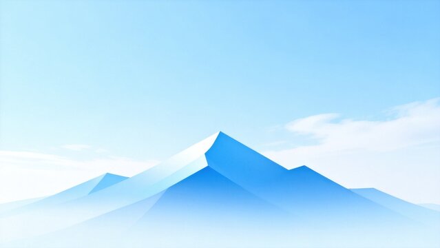 Blue mountain peaks under clear sky