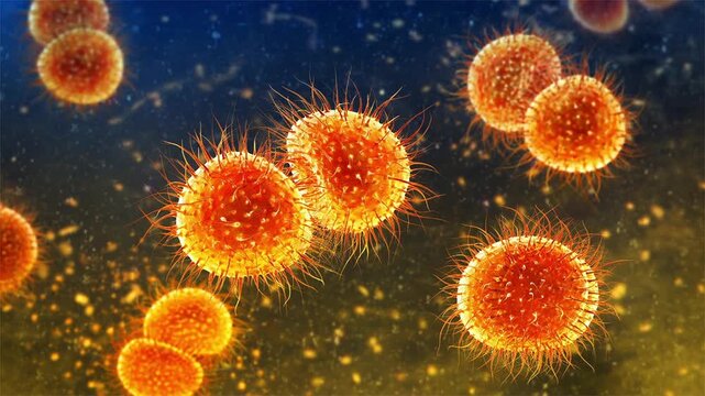 Neisseria bacteria, 3D animation showing Gram-negative diplococci associated with meningococcal disease and gonorrhoea in humans.