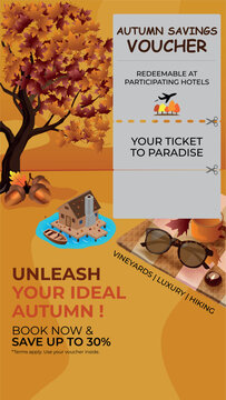 Autumn travel vector concept. Minimalist world map background with stylized plane silhouette and creative organic wavy shapes in warm fall colors for tourism and aviation banner.