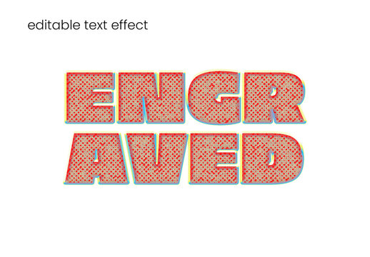 Classic Print Engraved Halftone Text Effect
