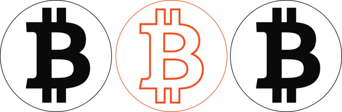 Bitcoin logo changing to digital dollar sign symbol
