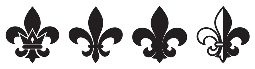 Medieval Fleur de Lis Symbol Representing Royal Heritage and Heraldic Design Vector Illustration © maxmoyen25