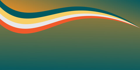 Obraz premium Modern Gradient Banner Design with Curved Multicolor Waves and Minimal Style
