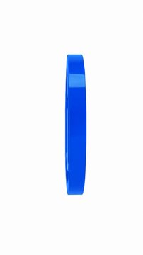 Blue information symbol icon on white background.