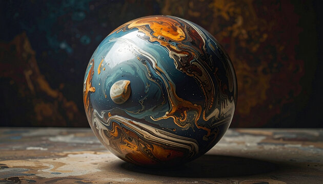 Artistic Earth Globe with Abstract Texture