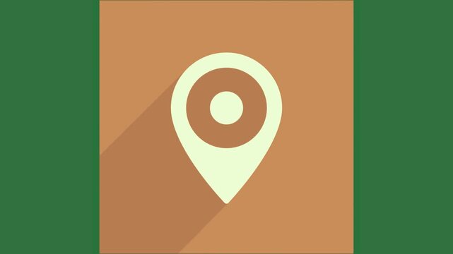 green background white border map icon long shadow green screen animated chromakey background design expression motion scene composition style creative layers illustration
