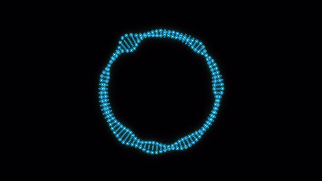 Circular DNA strand animation representing genetic science and biotechnology.