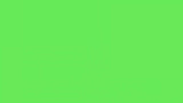 Realistic colorful ribbons floating on green background.