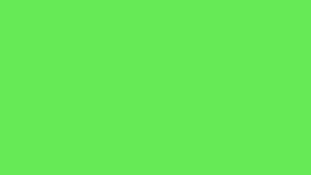 Realistic colorful ribbons floating on green background.