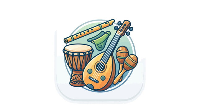 Collection of Indonesian traditional musical instruments.