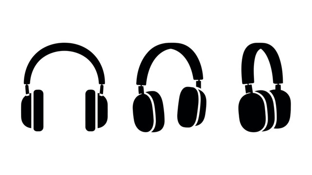 Smart headphones vector illustraiton with solid style