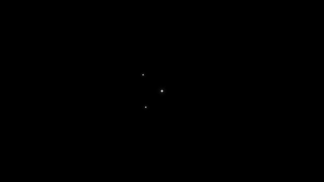 High quality twinkling star animation, sparkling glitter particle lights, magical festive holiday decoration, doodle vector sparkle overlay, seamless black background, floating shining effects, 4K
