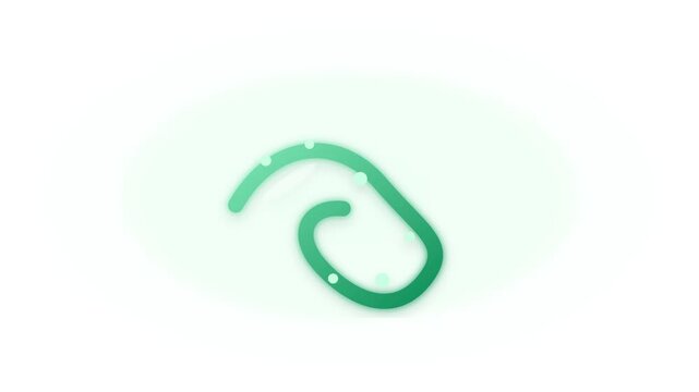 Abstract green virus cell on white background