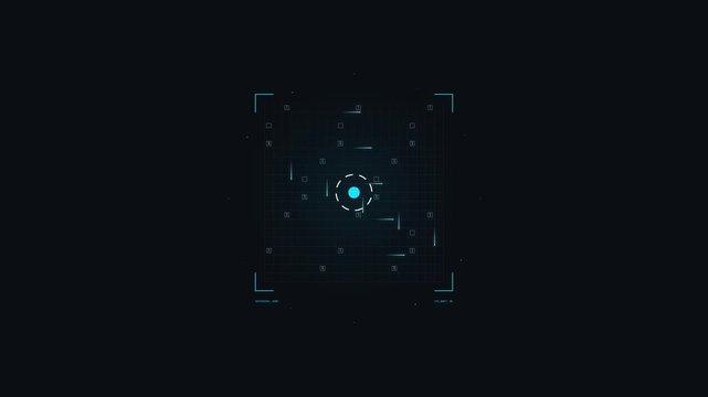 Floating Binary Grid Interface Displaying Digital Data in a Dark Abstract Environment